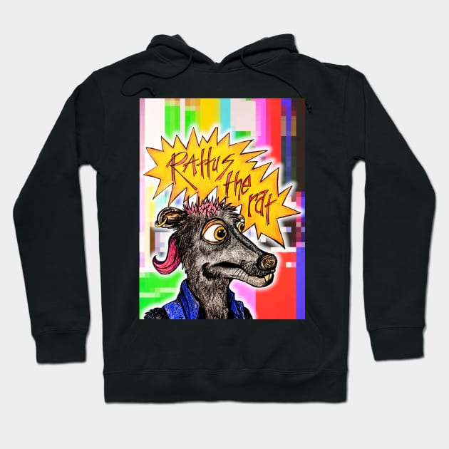 The Feral's own Rattus the rat Hoodie by Bloody Brilliant Design